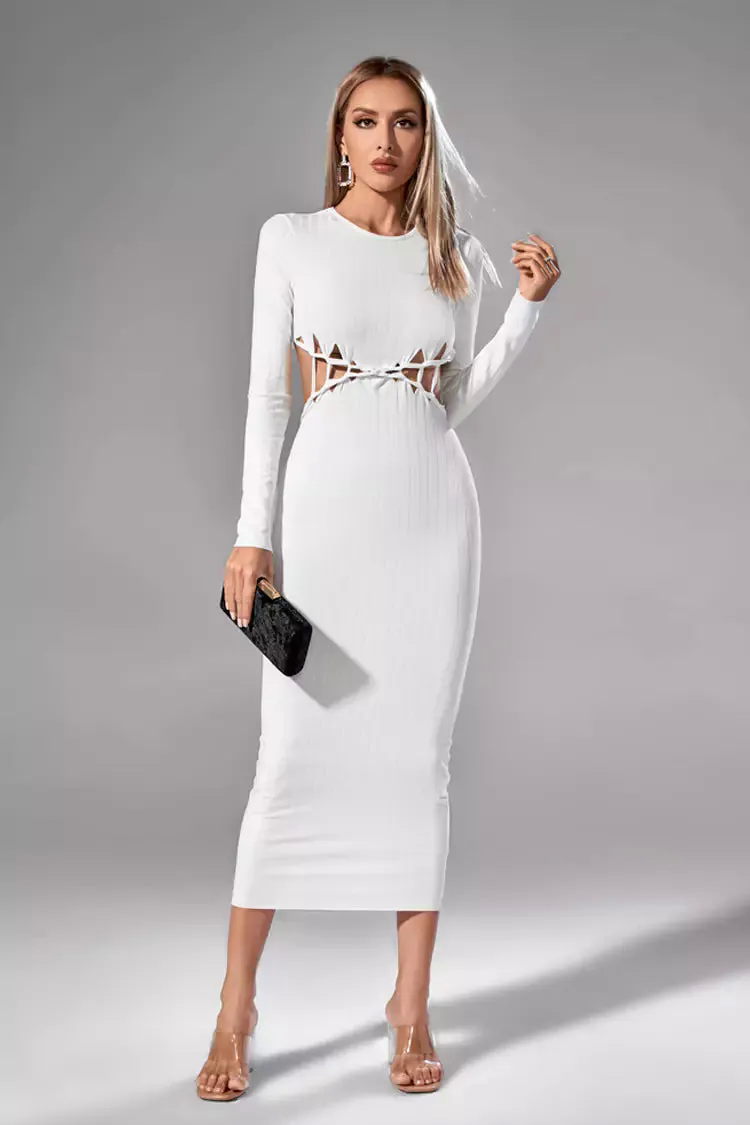 Delaney White Maxi Dress