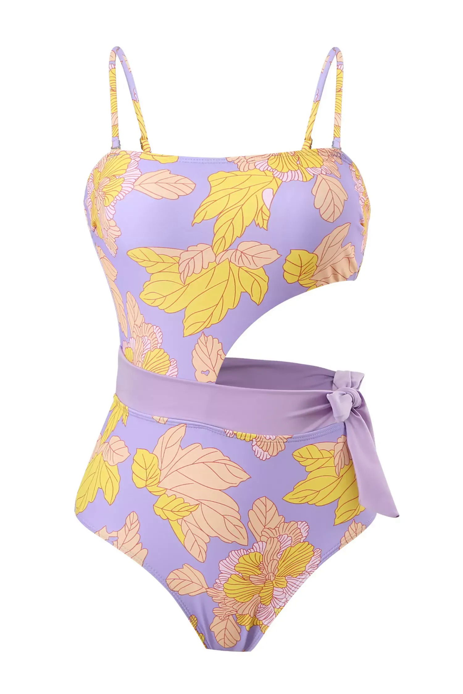 Salma Purple Flower Printed Swimwear Salma Purple Flower Printed Swimwear