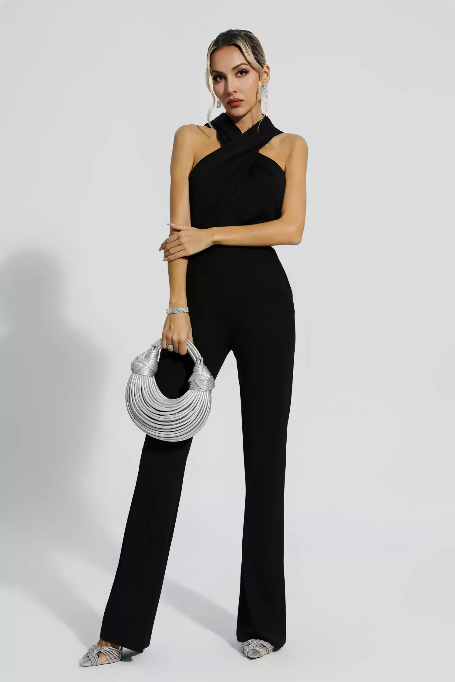 Romina Black Hooded Jumpsuit