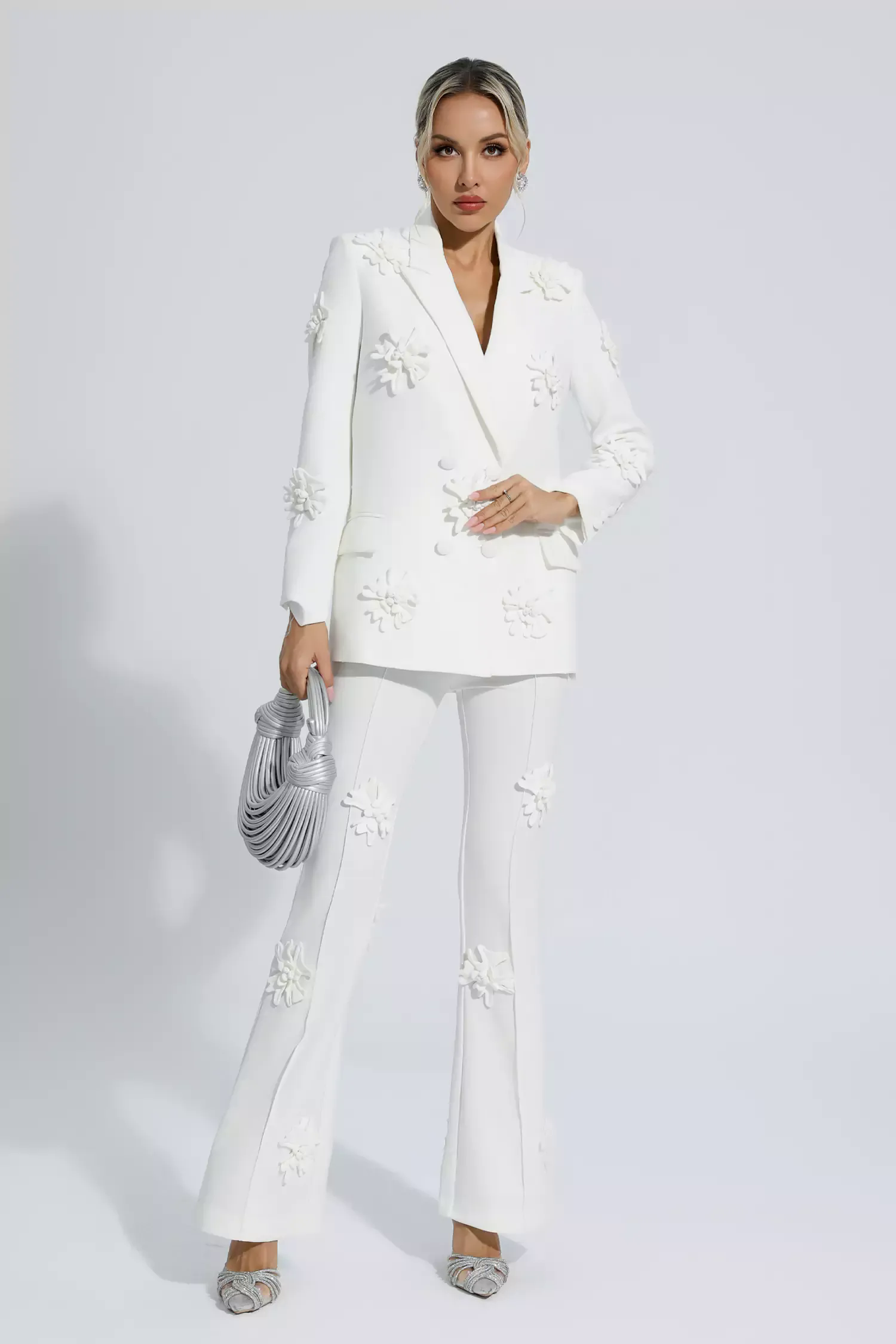 Ari White Jacquard Floral Blazer Set Ari White Jacquard Floral Blazer Set