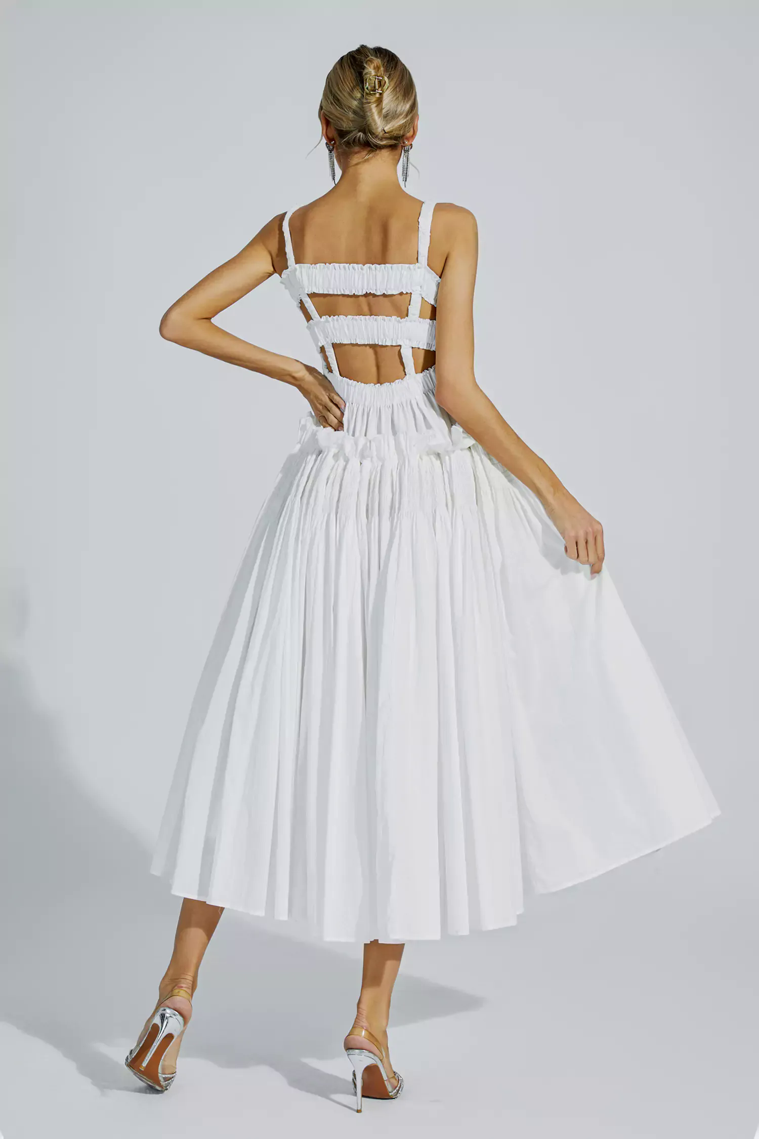 Adele White Slip Midi Dress Adele White Slip Midi Dress