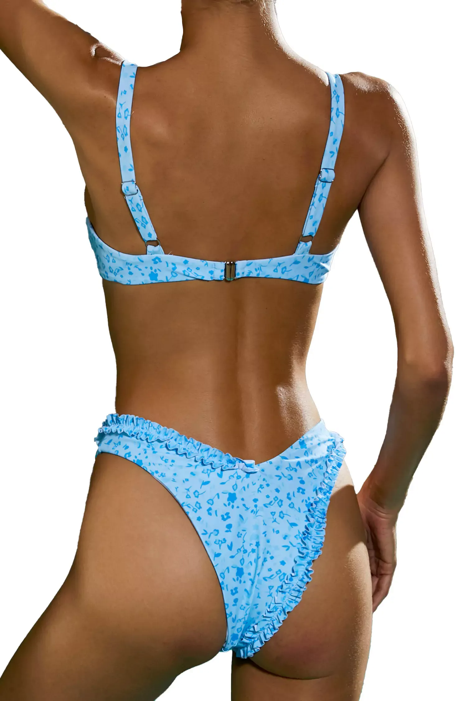 Giavanna Blue Ruched Printed Bikini Giavanna Blue Ruched Printed Bikini