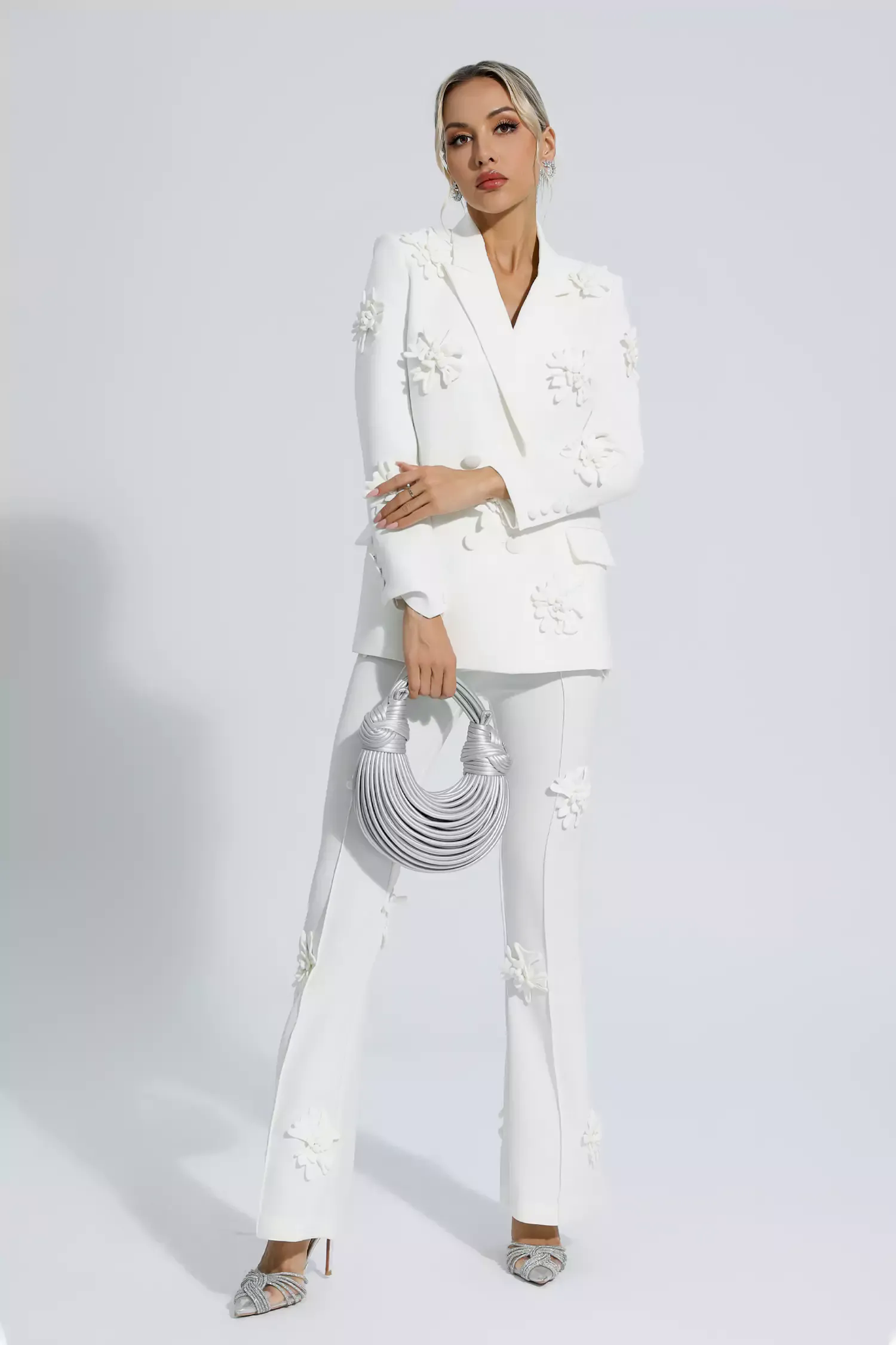 Ari White Jacquard Floral Blazer Set Ari White Jacquard Floral Blazer Set