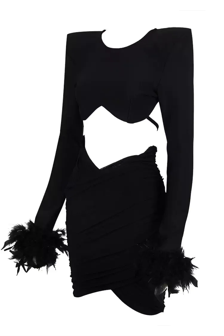 Annie Black Feather Bandage Set Annie Black Feather Bandage Set