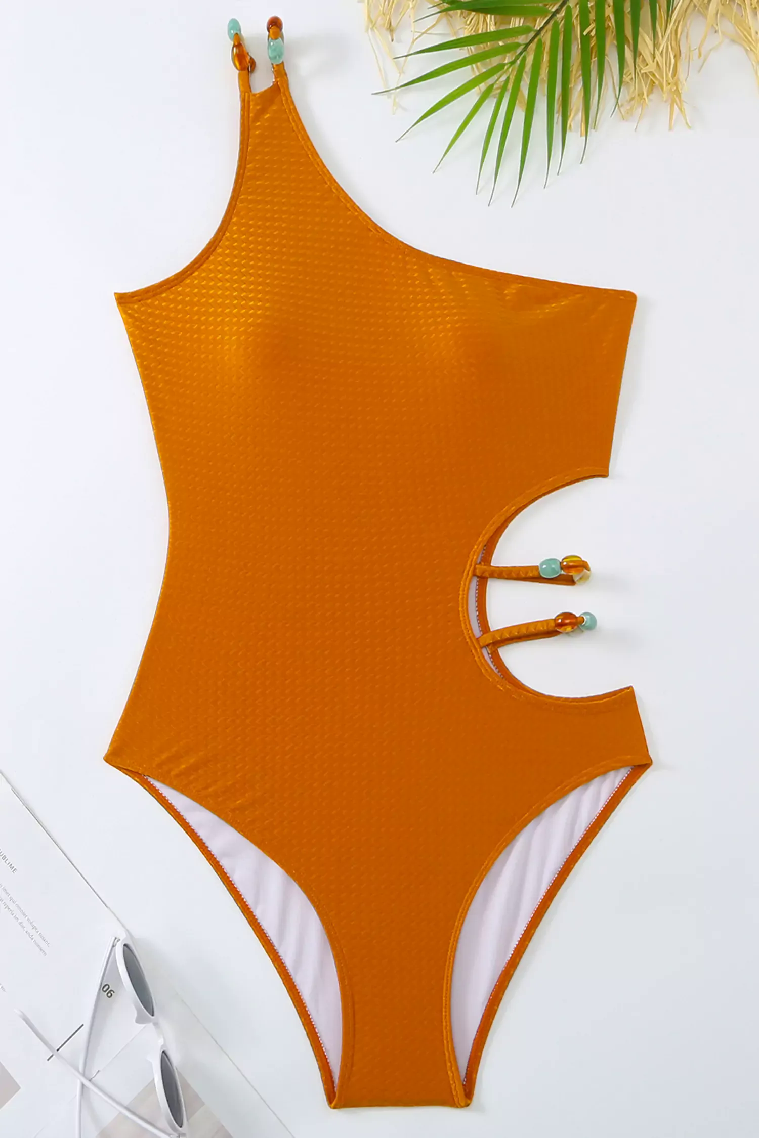 Zola Orange One Shoulder Swimwear Zola Orange One Shoulder Swimwear