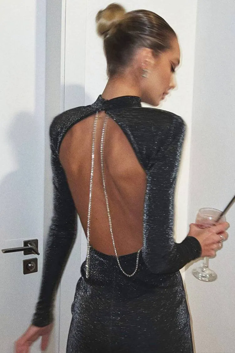 Camille Black Bodycon Dress