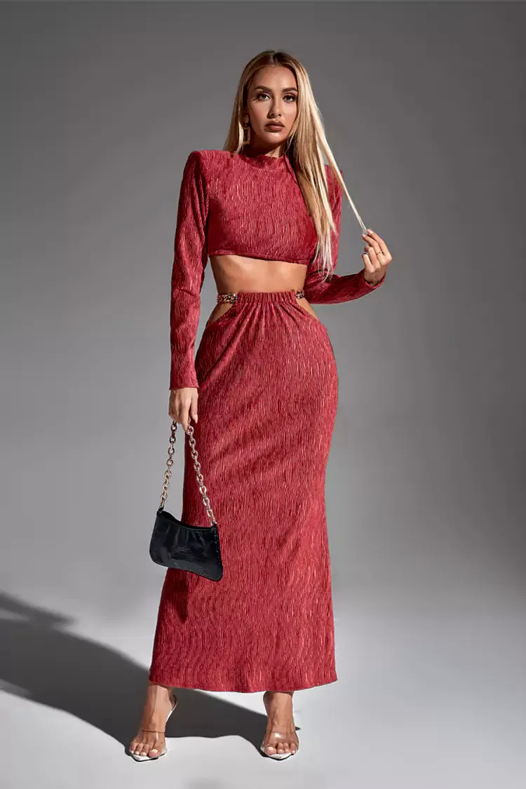 Phoebe Brick Red Chain Set Phoebe Brick Red Chain Set
