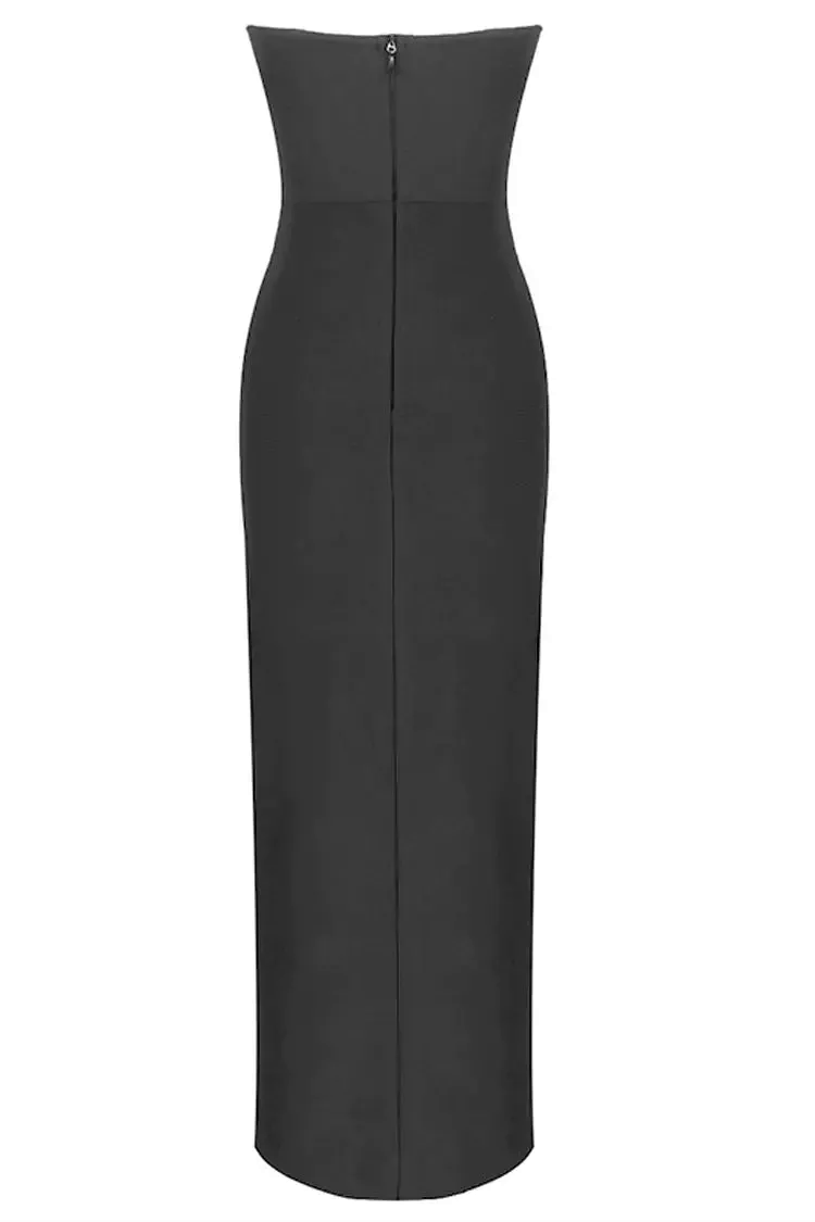 Gracie Black High Slit Maxi Dress Gracie Black High Slit Maxi Dress