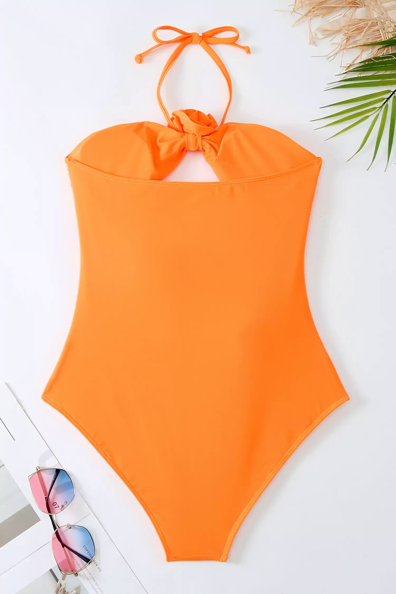 Chamberlain Orange Rose Halter Swimwear Chamberlain Orange Rose Halter Swimwear
