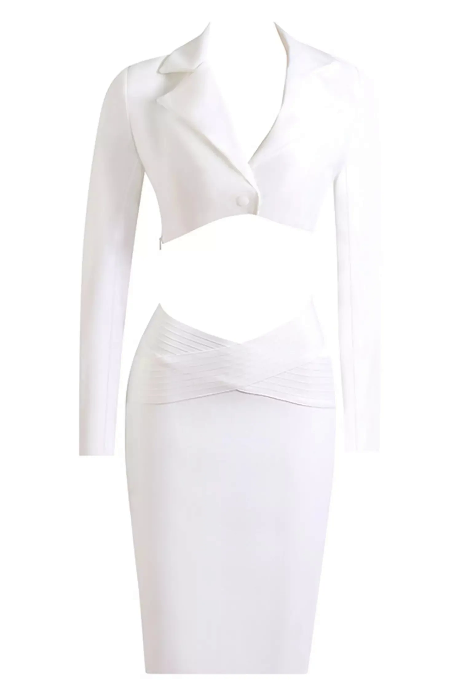 Gracelynn White OL Blazer Set