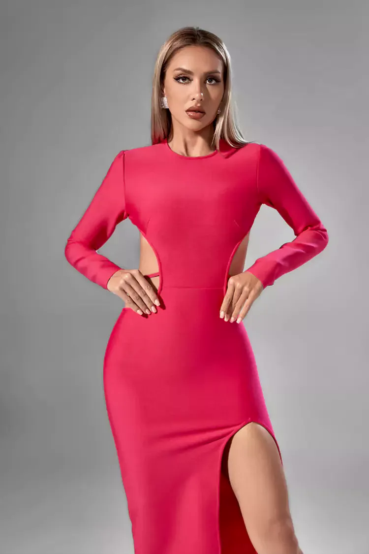 Kamila Rose Red Midi Dress