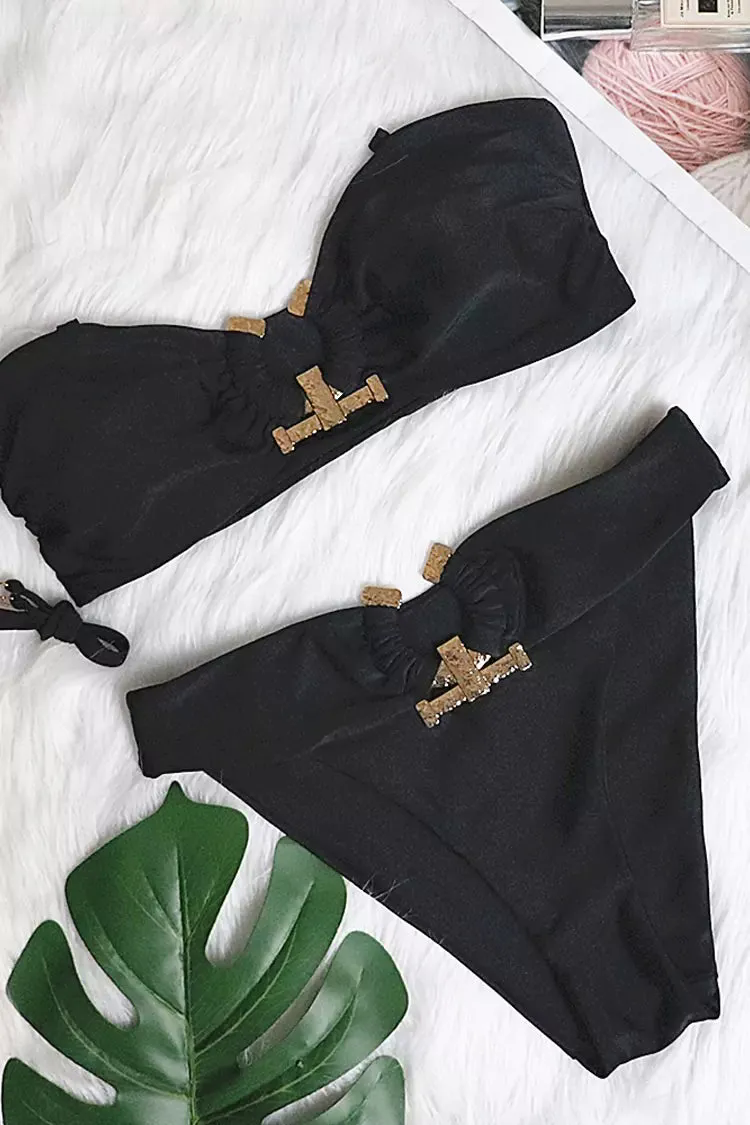 Kendall Black Metal Bikini Kendall Black Metal Bikini