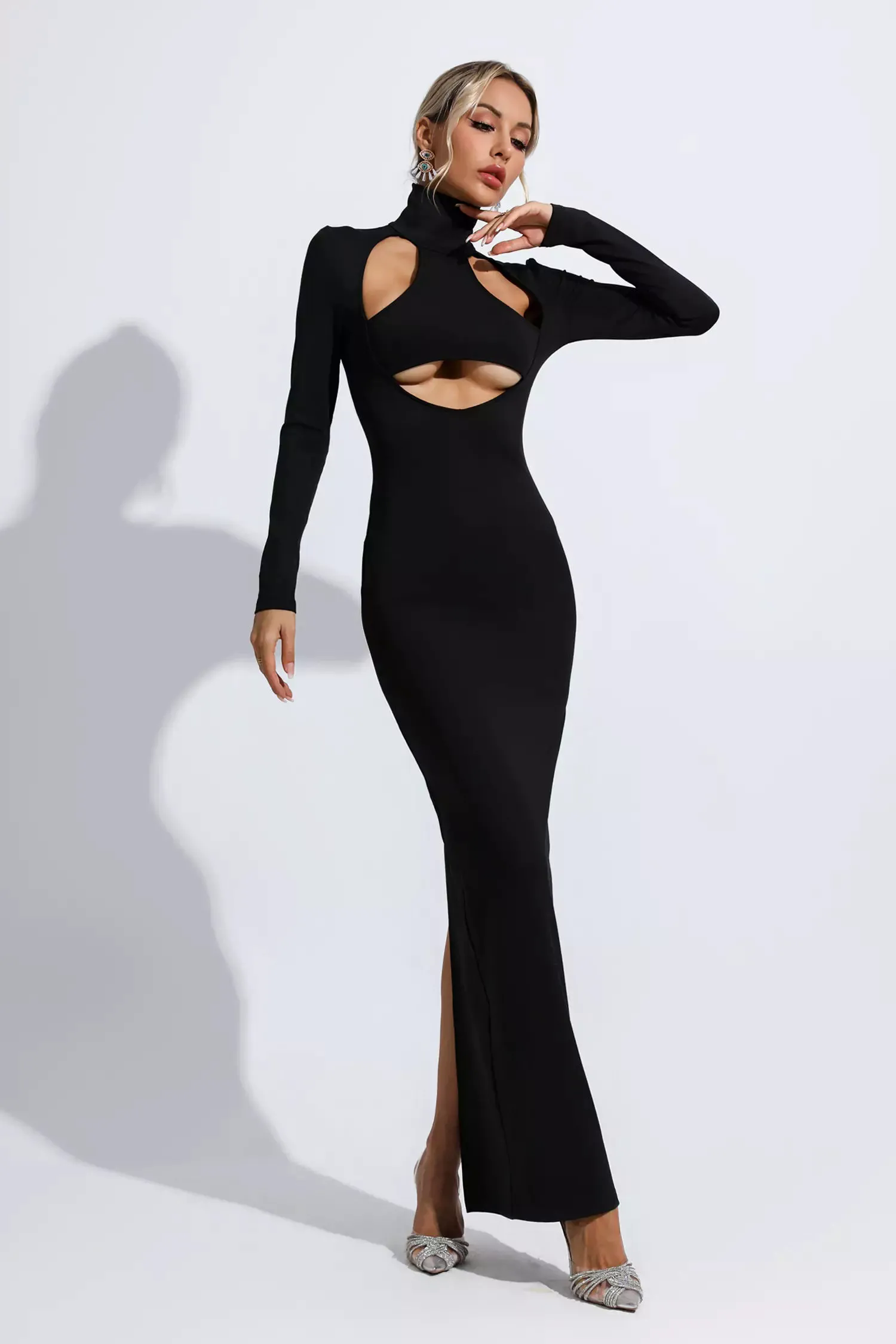 Carly Black Cutout Maxi Dress