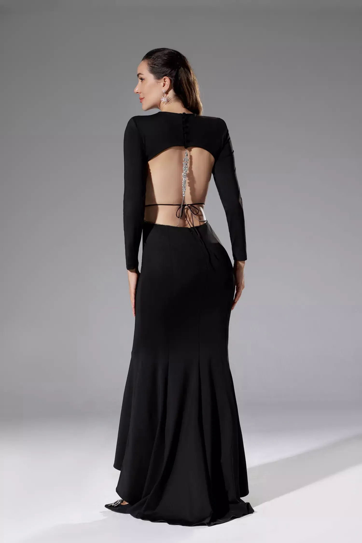 Miriam Black Backless Diamante Dress Miriam Black Backless Diamante Dress