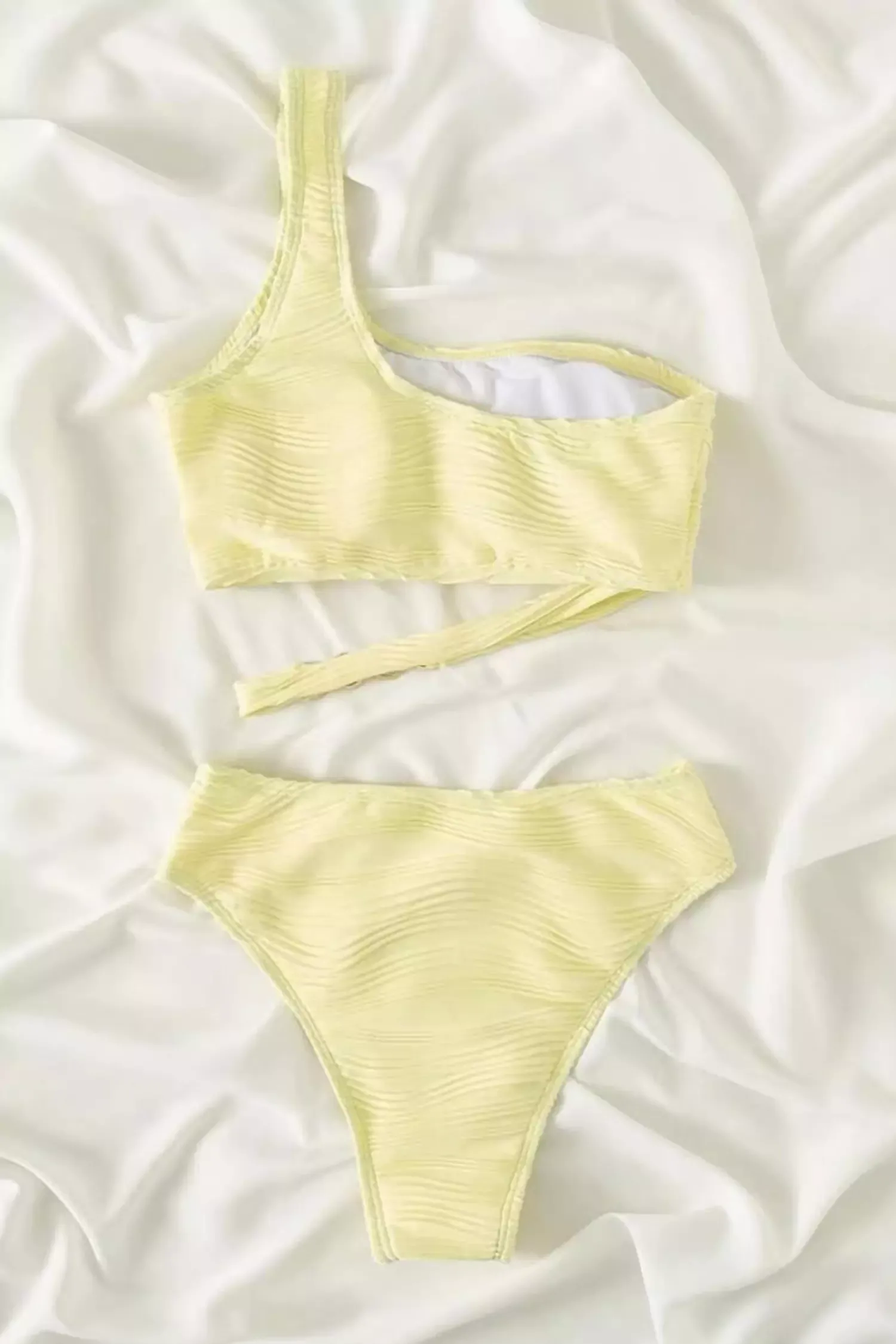 Dianna Yellow One Shoulder Bikini