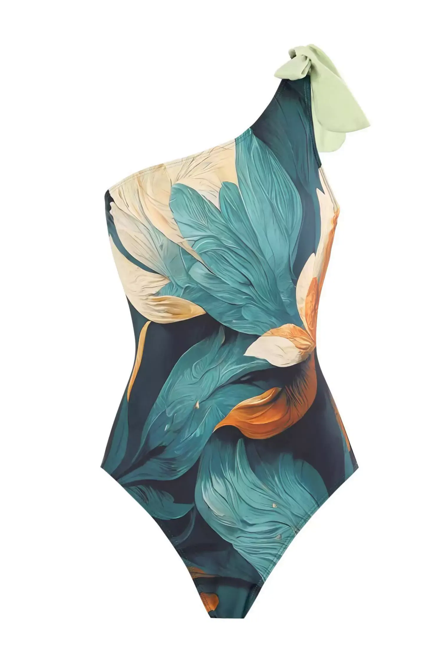 Marisol Green Flower Printed Swimwear Marisol Green Flower Printed Swimwear