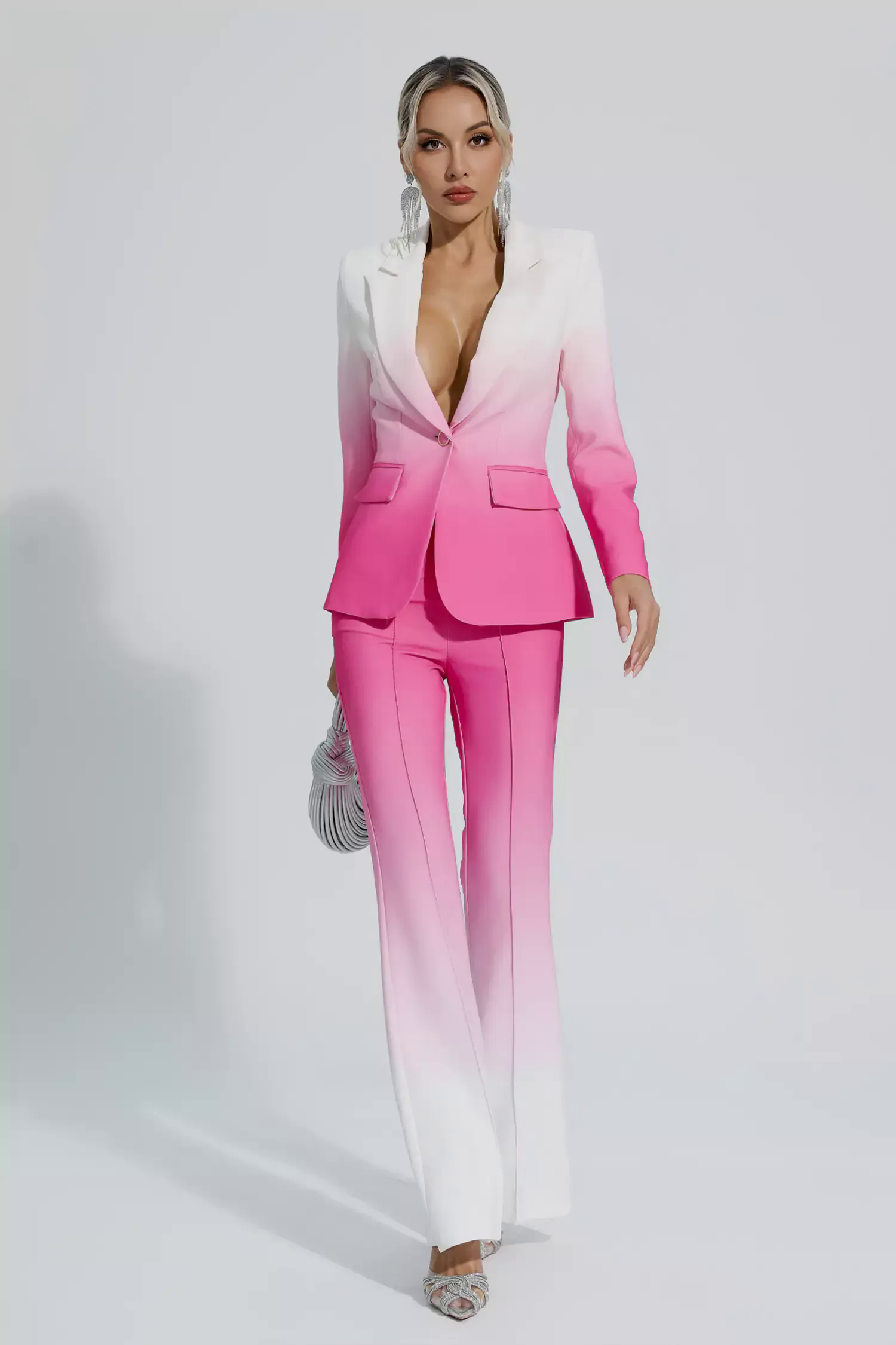 Anya Gradient Pink Blazer Set