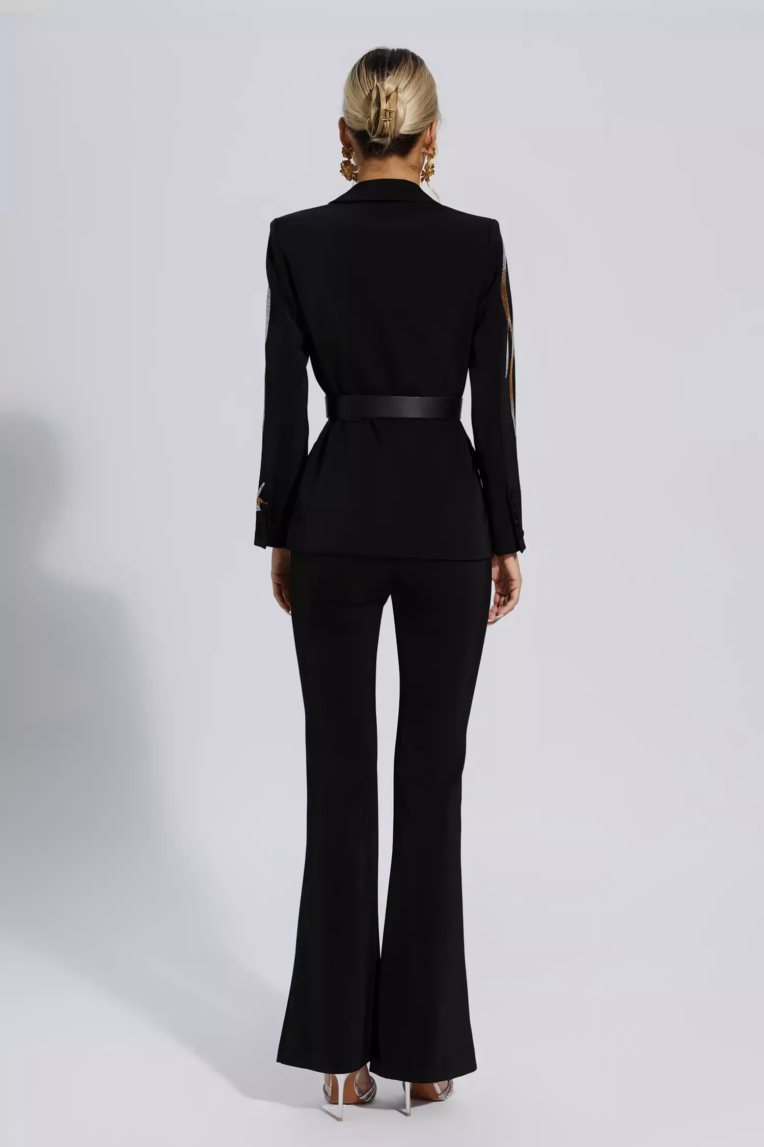 Analia Black Diamond Sequin Blazer Set Analia Black Diamond Sequin Blazer Set