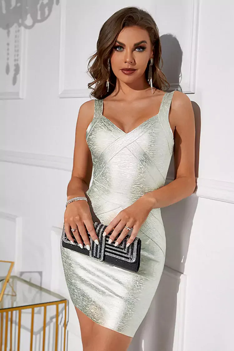 Lennon Silver Metallic Mini Dress