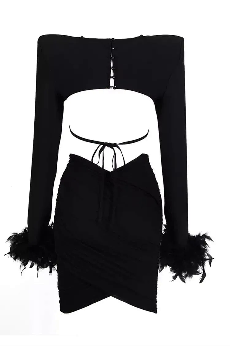 Annie Black Feather Bandage Set Annie Black Feather Bandage Set