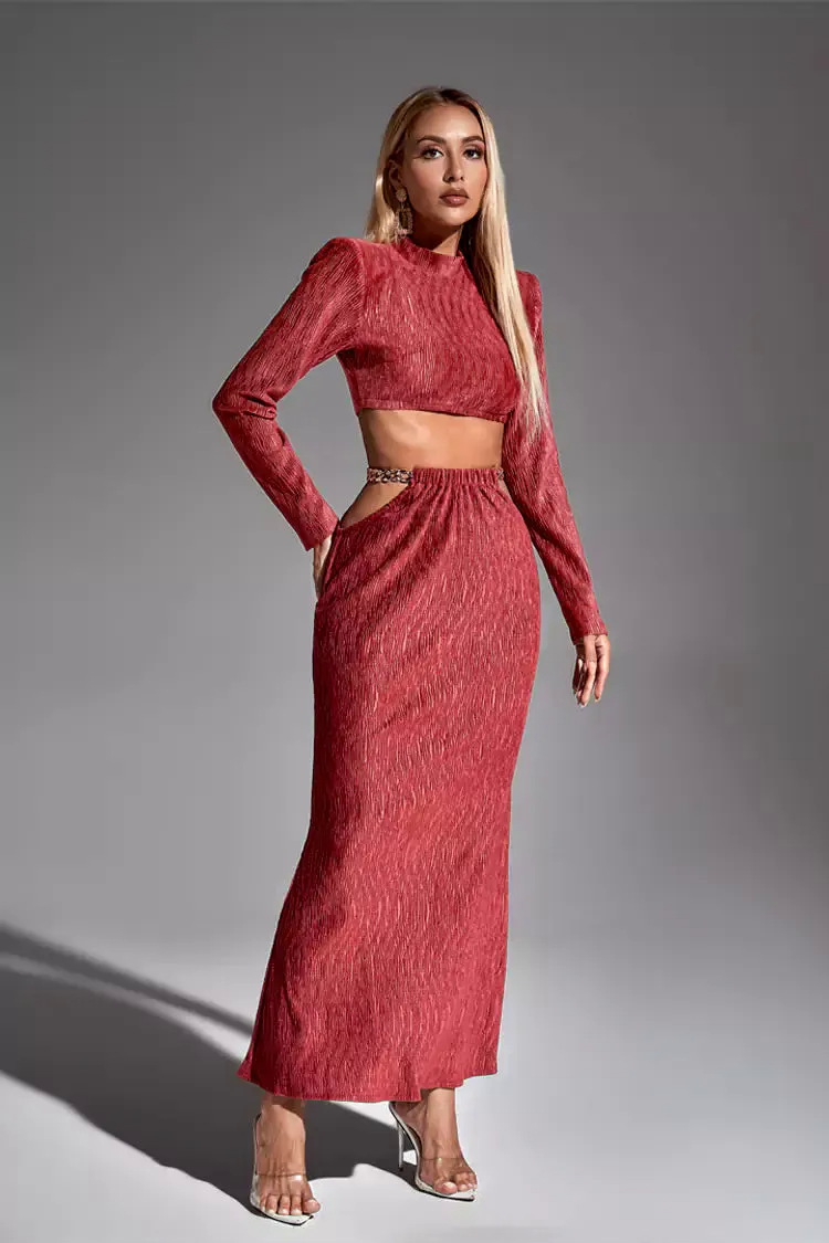 Phoebe Brick Red Chain Set Phoebe Brick Red Chain Set