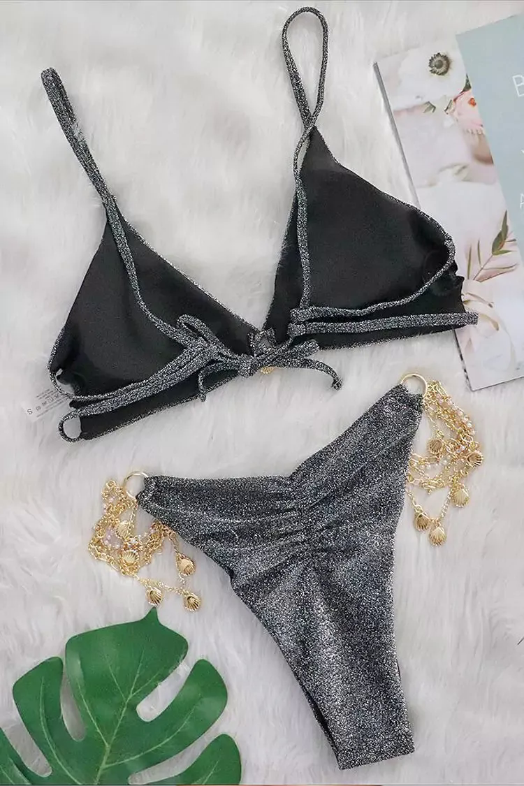 Stevie Black Metal Chain Bikini Stevie Black Metal Chain Bikini