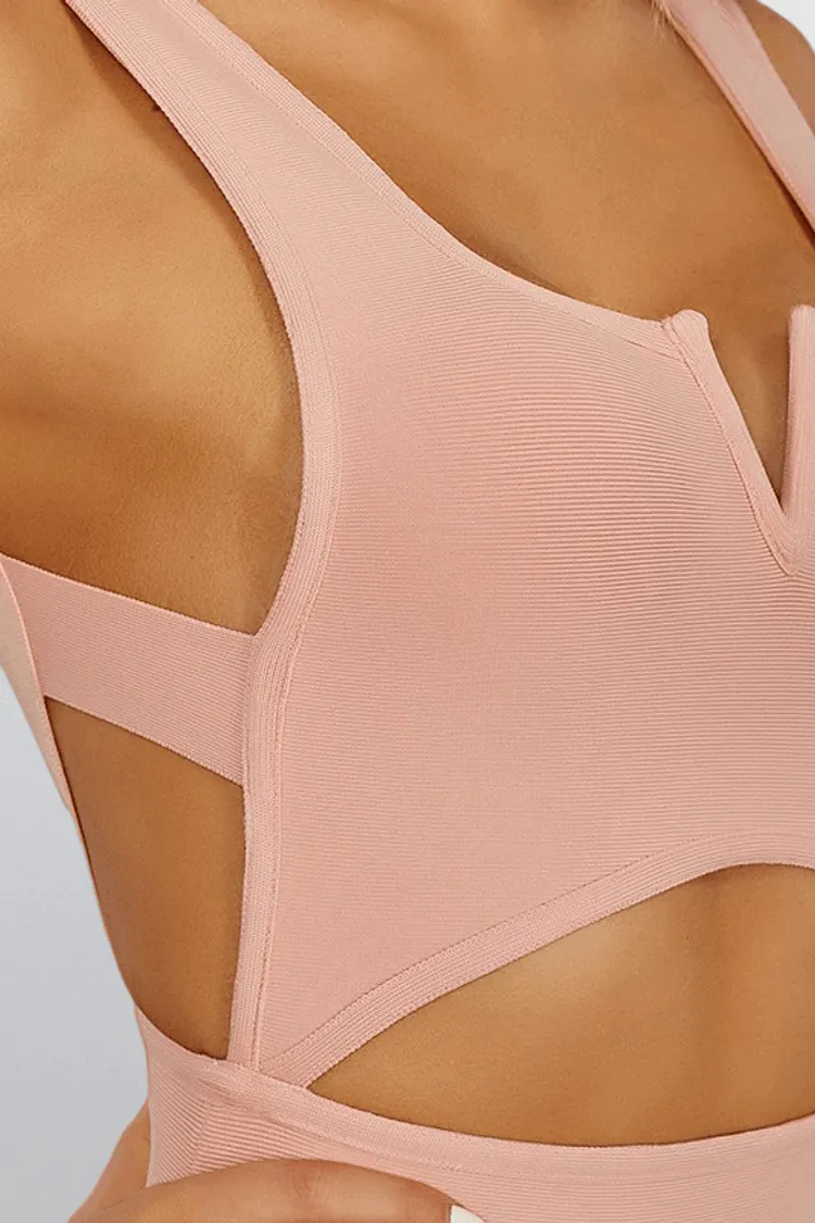 Eliana Pink Backless Bandage Dress Eliana Pink Backless Bandage Dress