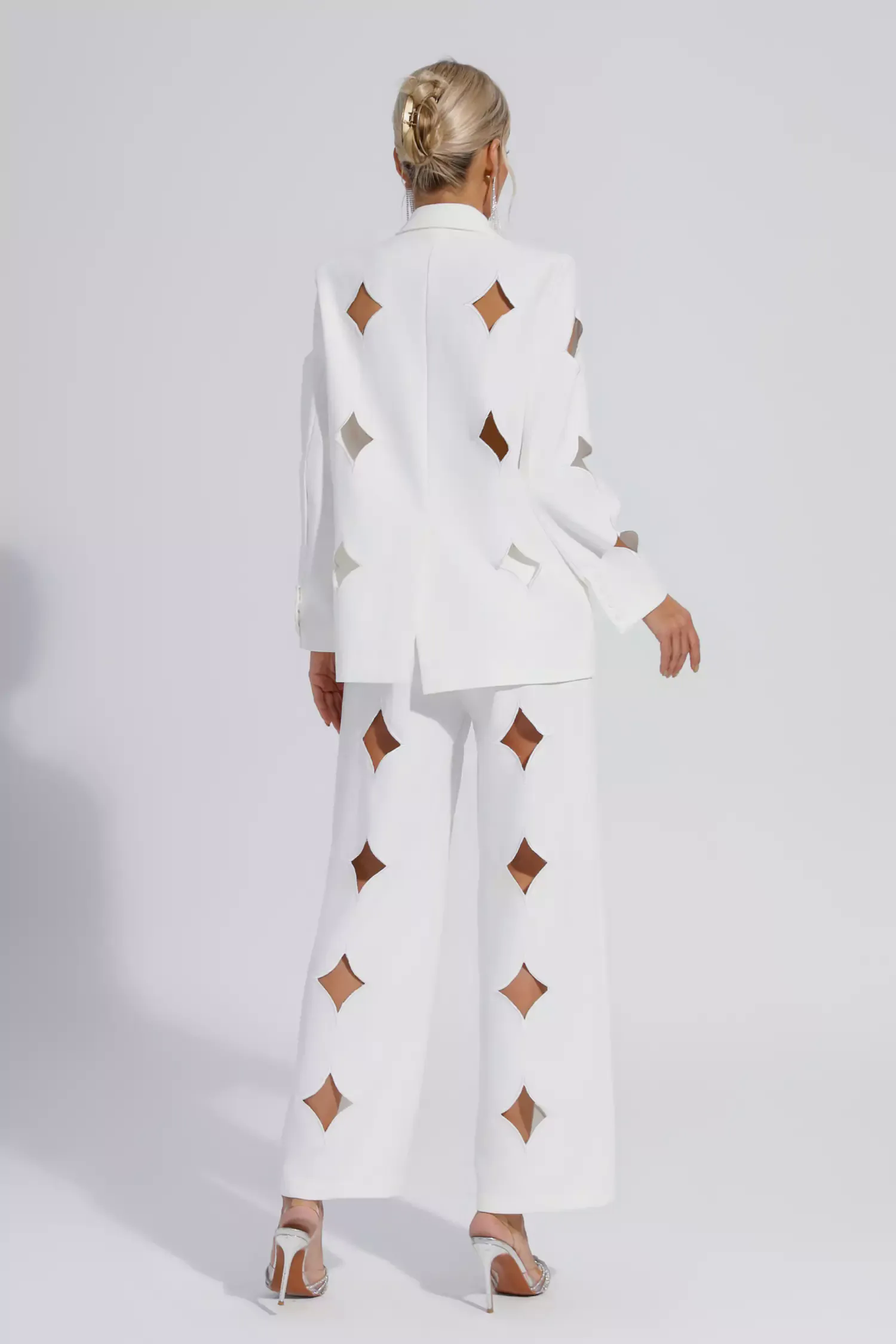 Kensley White Star Cutout Blazer Set Kensley White Star Cutout Blazer Set