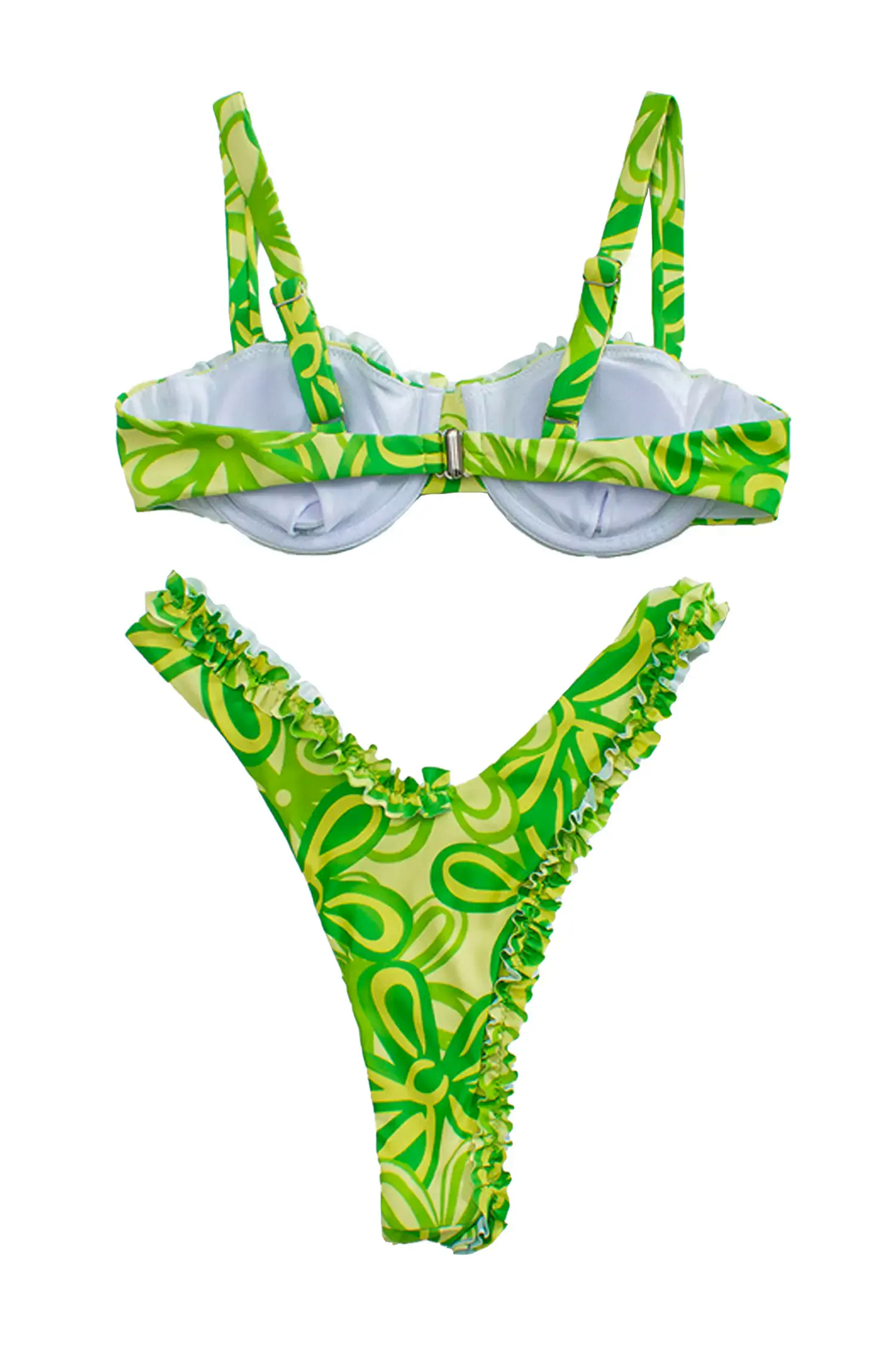 Giavanna Green Ruched Printed Bikini Giavanna Green Ruched Printed Bikini