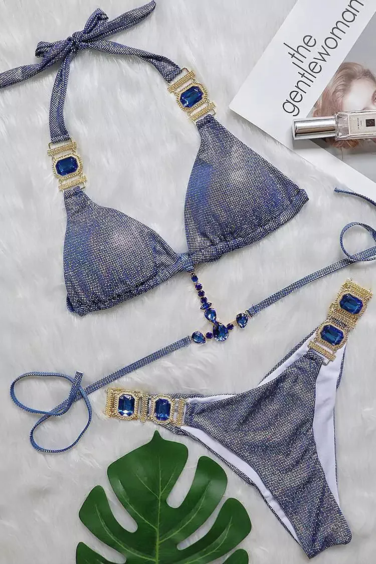 Harley Blue Crystal Bikini Harley Blue Crystal Bikini