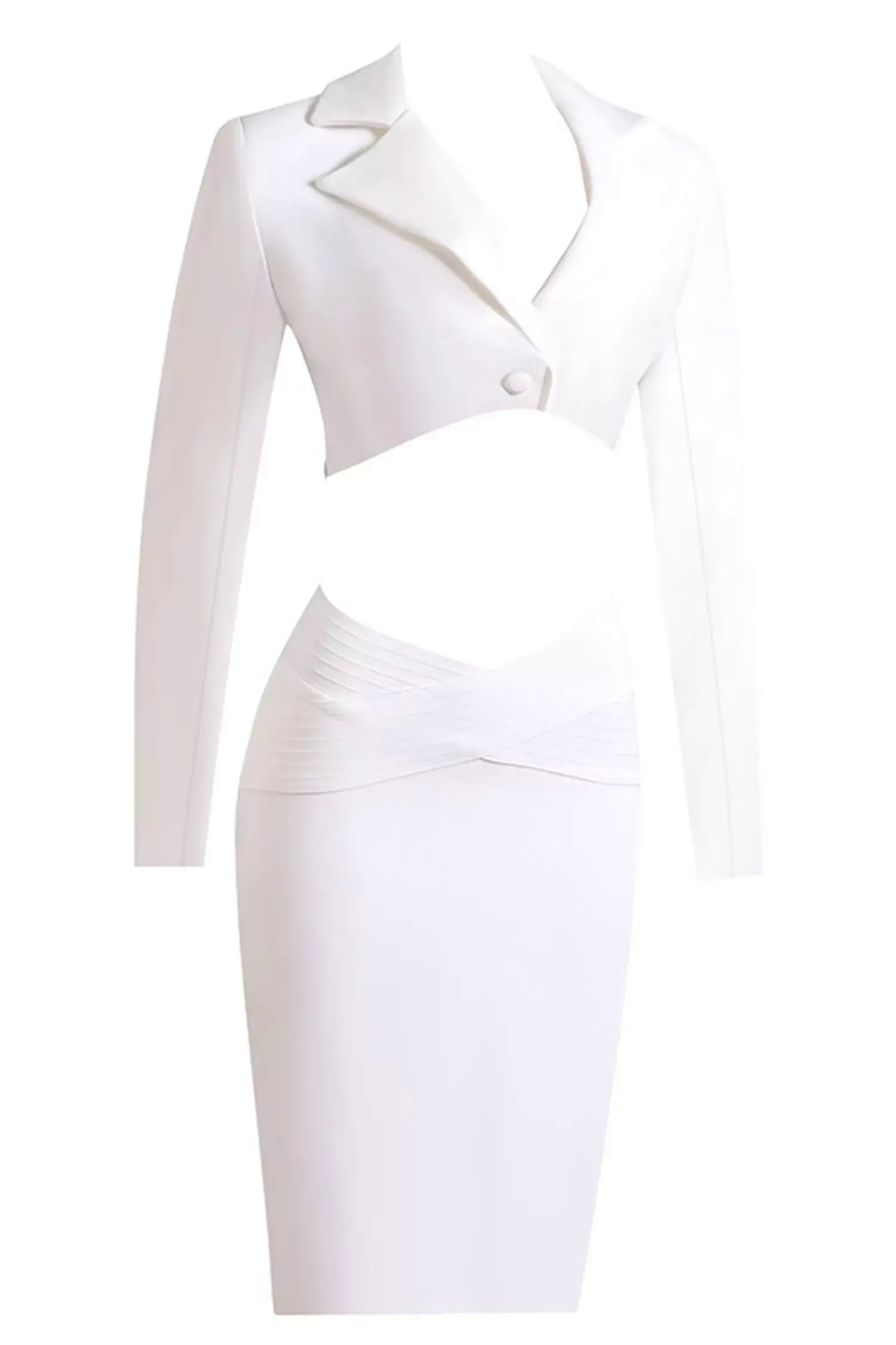 Gracelynn White OL Blazer Set